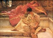 Sir Lawrence Alma-Tadema,OM.RA,RWS Favourite Poete oil painting